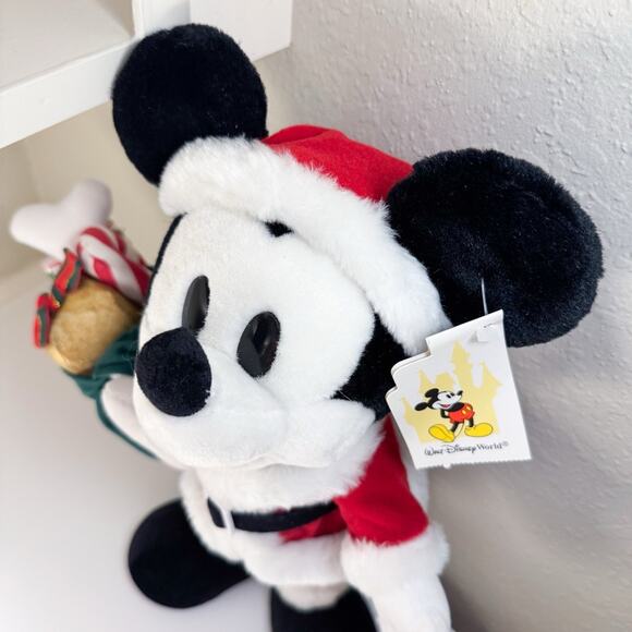 NWT Santa Classic Mickey Plush Walt Disney World Theme Parks Christmas - Picture 2 of 9